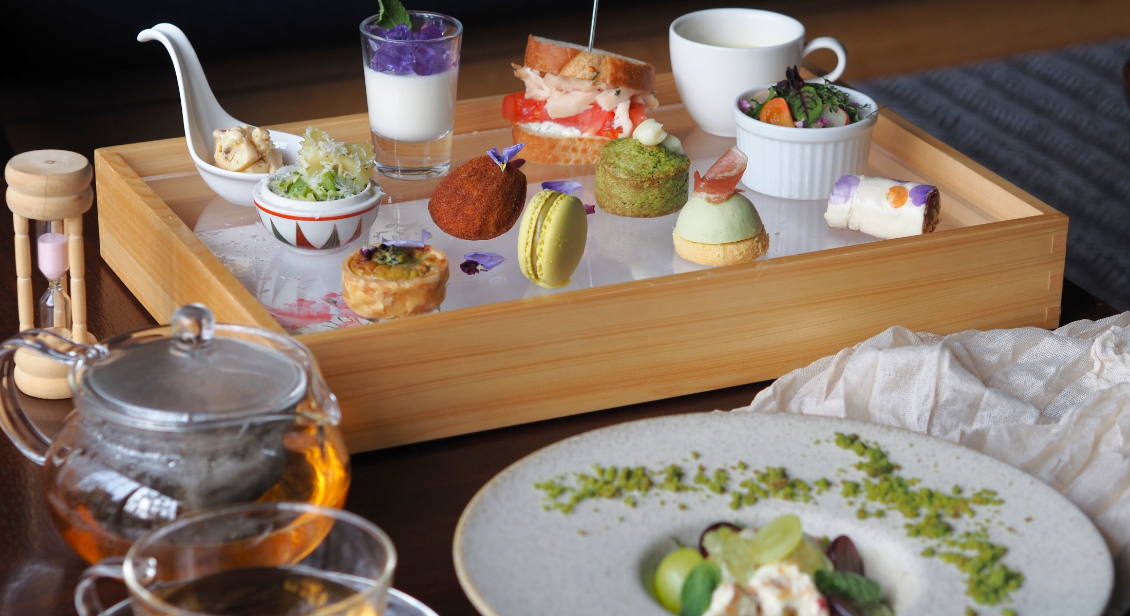 Floral garden afternoon tea image