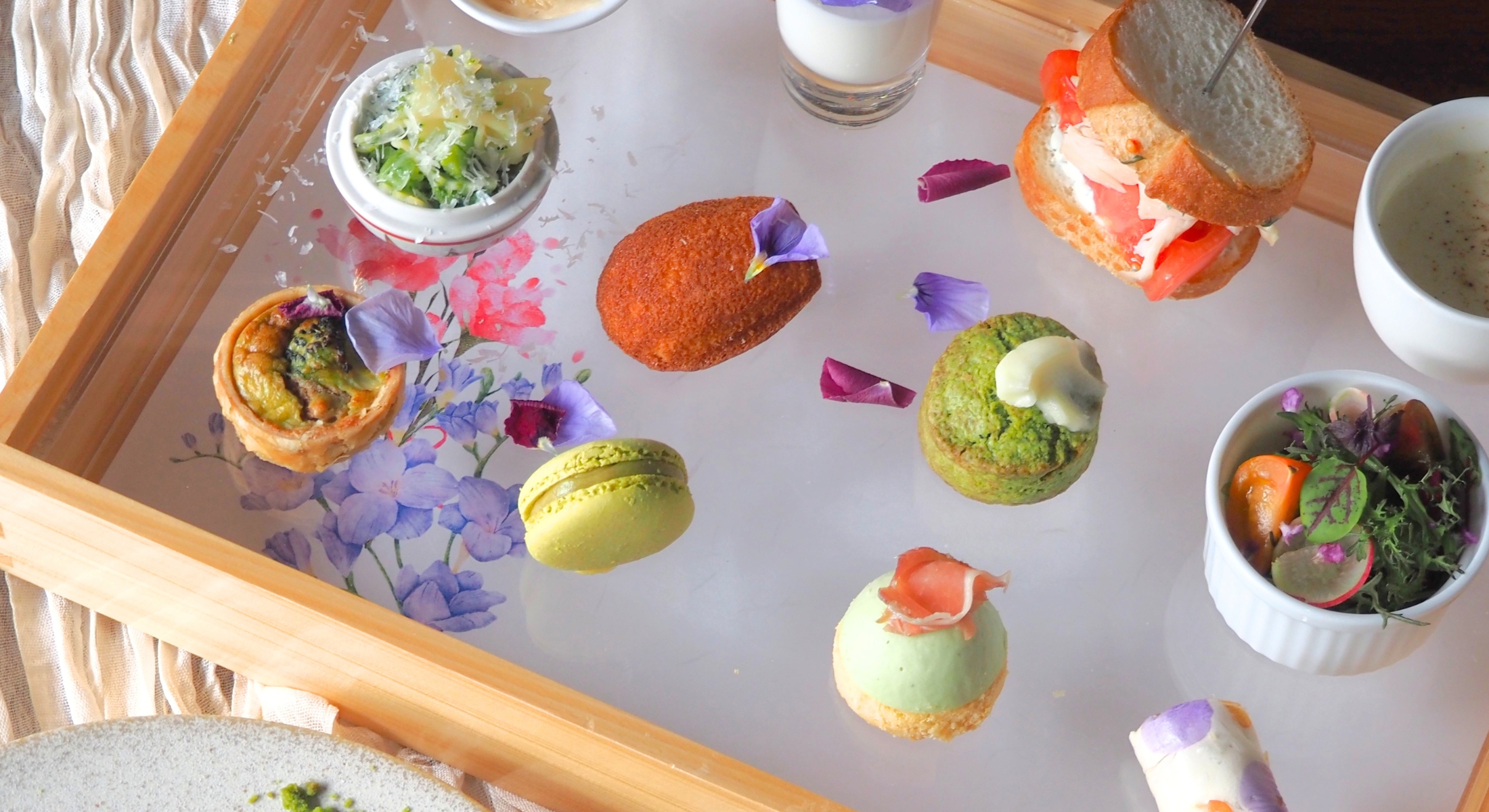 Floral garden afternoon tea image