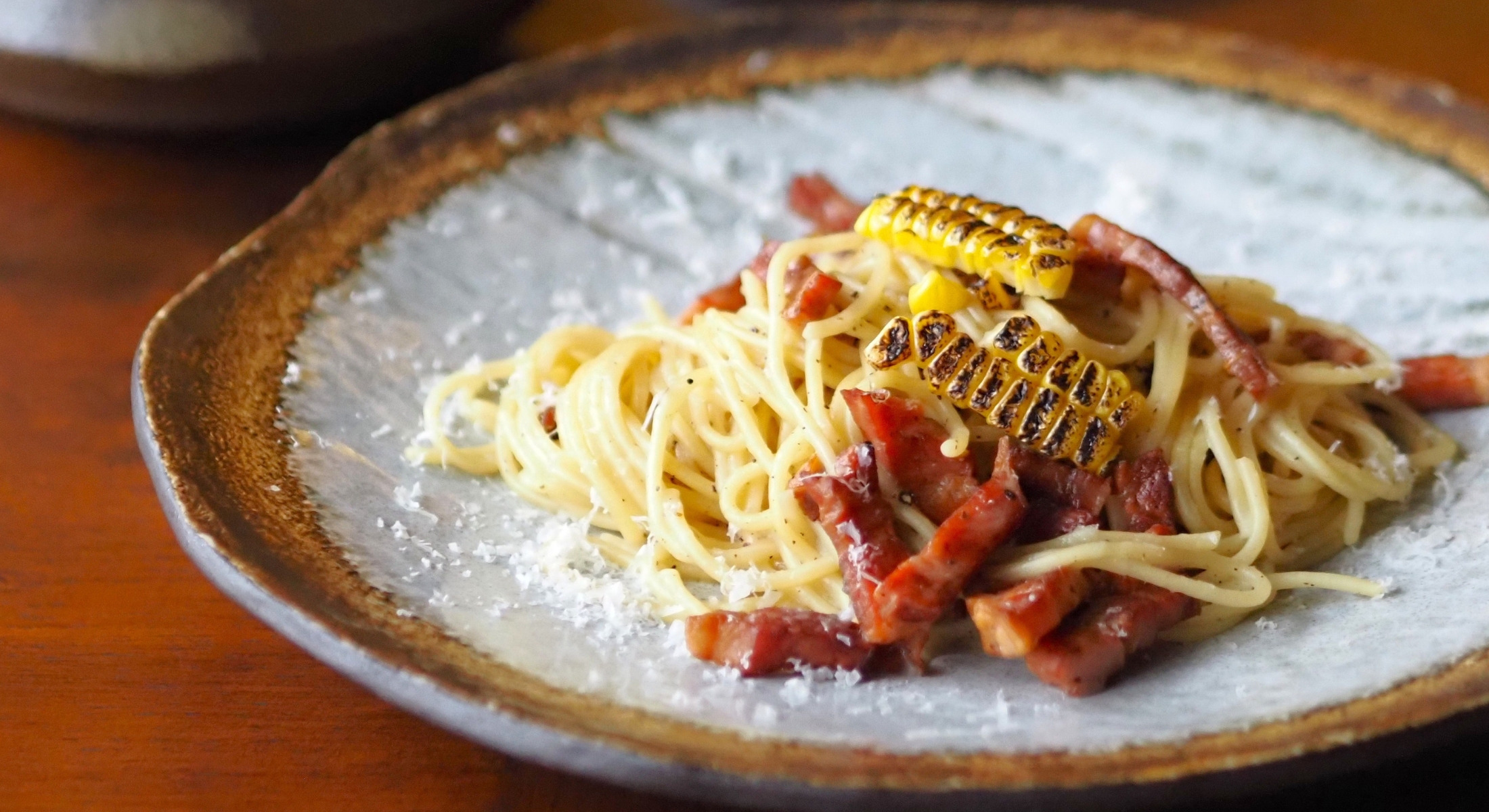 Seared Corn and Bacon Cacio e Pepe